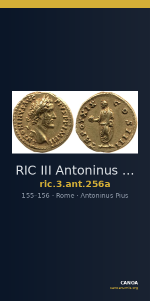 RIC III Antoninus Pius 256a — CANOA