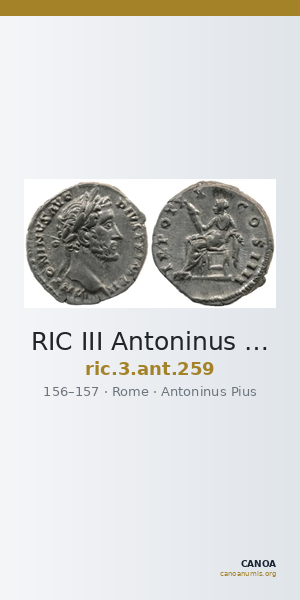 RIC III Antoninus Pius 259 — CANOA