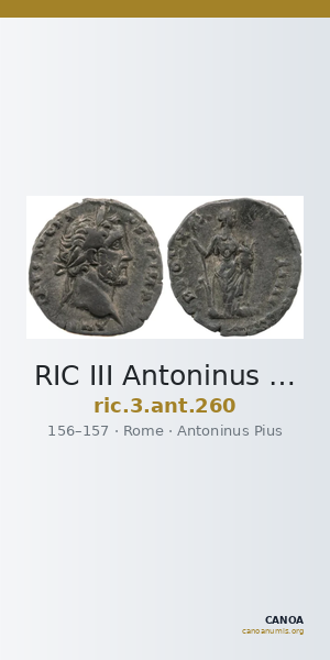 RIC III Antoninus Pius 260 — CANOA