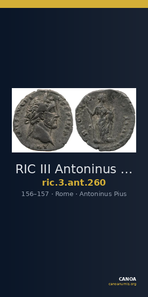 RIC III Antoninus Pius 260 — CANOA