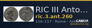 RIC III Antoninus Pius 260 — CANOA