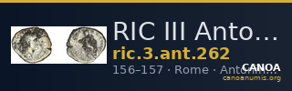 RIC III Antoninus Pius 262 — CANOA