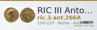 RIC III Antoninus Pius 266A — CANOA