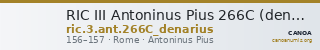 RIC III Antoninus Pius 266C (denarius) — CANOA