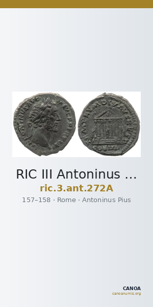 RIC III Antoninus Pius 272A — CANOA
