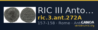 RIC III Antoninus Pius 272A — CANOA
