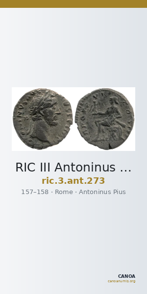 RIC III Antoninus Pius 273 — CANOA