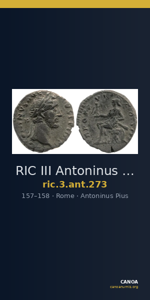 RIC III Antoninus Pius 273 — CANOA