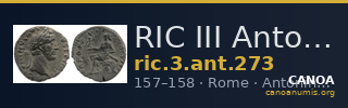 RIC III Antoninus Pius 273 — CANOA