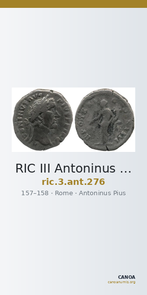 RIC III Antoninus Pius 276 — CANOA