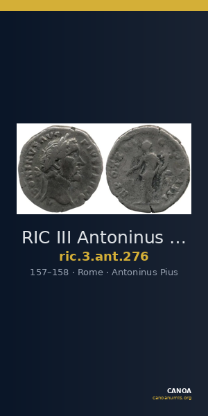 RIC III Antoninus Pius 276 — CANOA