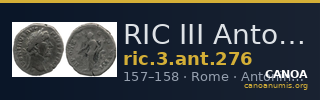 RIC III Antoninus Pius 276 — CANOA