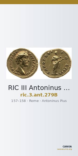 RIC III Antoninus Pius 279B — CANOA