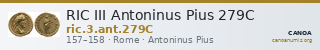 RIC III Antoninus Pius 279C — CANOA