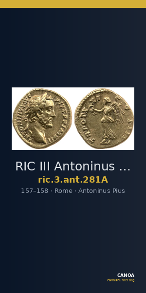 RIC III Antoninus Pius 281A — CANOA