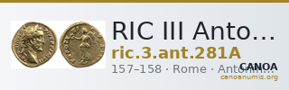 RIC III Antoninus Pius 281A — CANOA