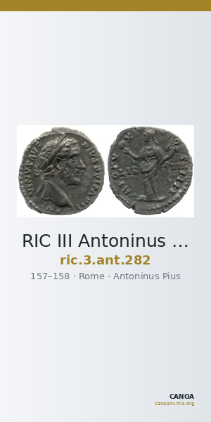RIC III Antoninus Pius 282 — CANOA