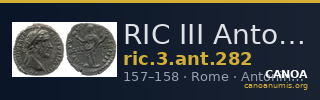 RIC III Antoninus Pius 282 — CANOA
