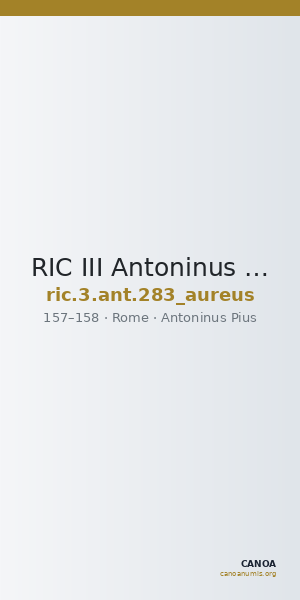 RIC III Antoninus Pius 283 (aureus) — CANOA