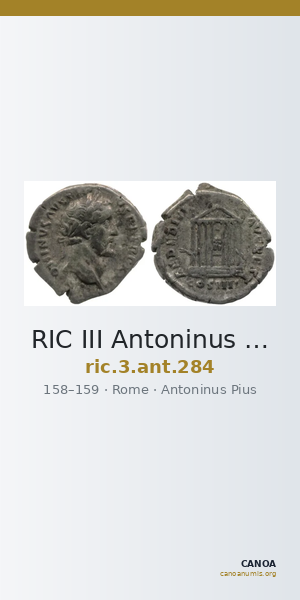 RIC III Antoninus Pius 284 — CANOA