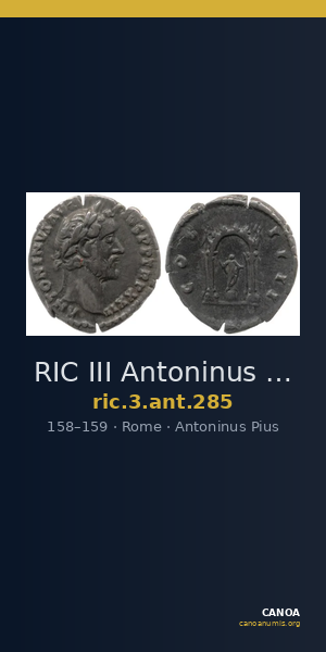 RIC III Antoninus Pius 285 — CANOA