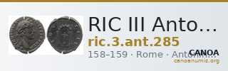 RIC III Antoninus Pius 285 — CANOA