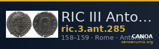 RIC III Antoninus Pius 285 — CANOA