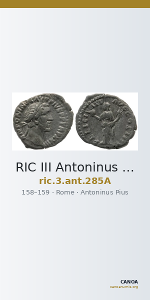 RIC III Antoninus Pius 285A — CANOA
