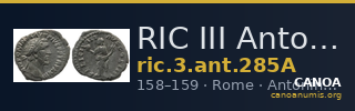 RIC III Antoninus Pius 285A — CANOA