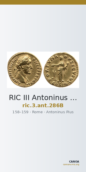 RIC III Antoninus Pius 286B — CANOA