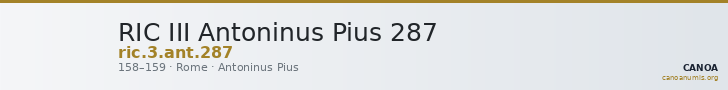 RIC III Antoninus Pius 287 — CANOA