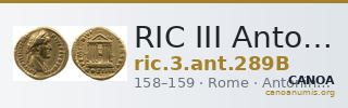 RIC III Antoninus Pius 289B — CANOA