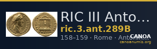 RIC III Antoninus Pius 289B — CANOA