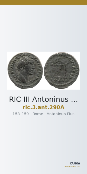 RIC III Antoninus Pius 290A — CANOA