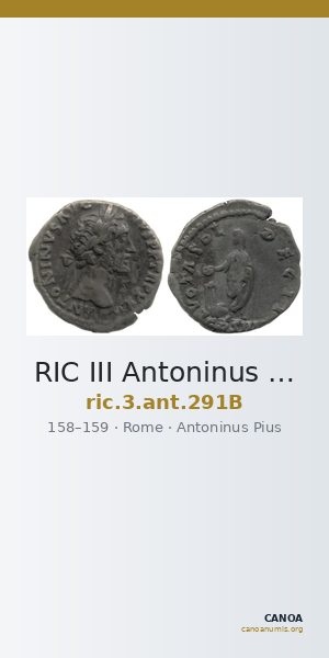 RIC III Antoninus Pius 291B — CANOA