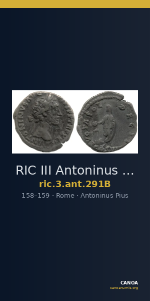 RIC III Antoninus Pius 291B — CANOA