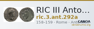 RIC III Antoninus Pius 292a — CANOA