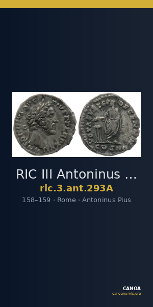 RIC III Antoninus Pius 293A — CANOA