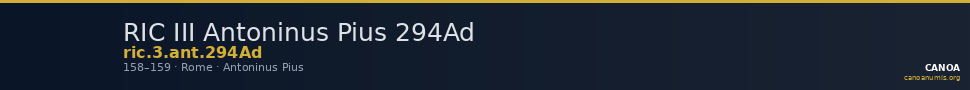 RIC III Antoninus Pius 294Ad — CANOA