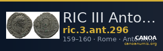 RIC III Antoninus Pius 296 — CANOA