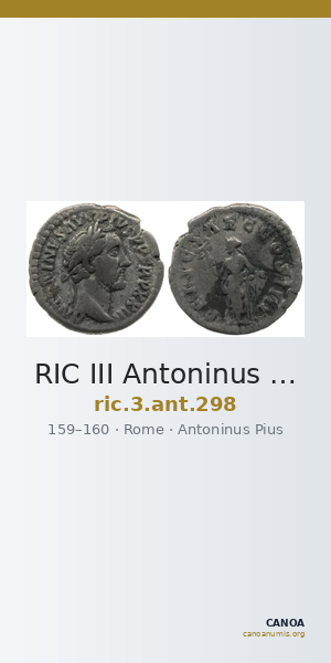 RIC III Antoninus Pius 298 — CANOA