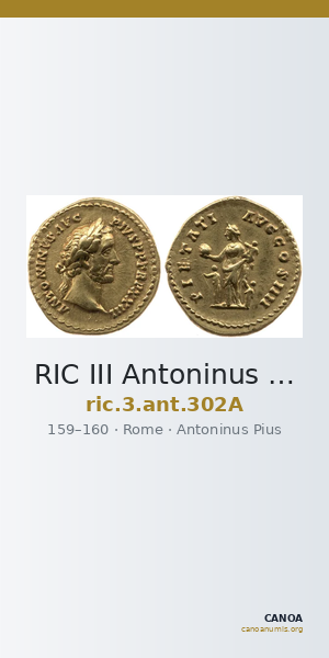 RIC III Antoninus Pius 302A — CANOA