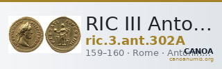 RIC III Antoninus Pius 302A — CANOA