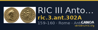 RIC III Antoninus Pius 302A — CANOA