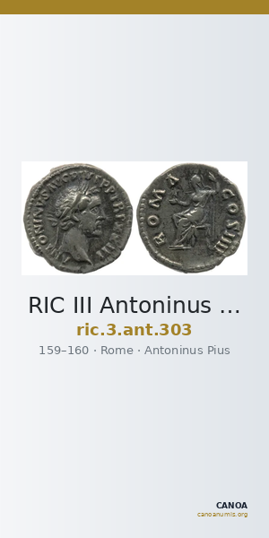 RIC III Antoninus Pius 303 — CANOA