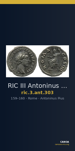 RIC III Antoninus Pius 303 — CANOA