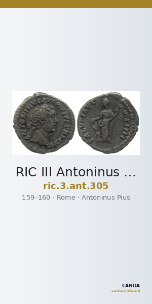 RIC III Antoninus Pius 305 — CANOA