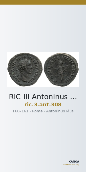 RIC III Antoninus Pius 308 — CANOA