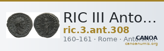 RIC III Antoninus Pius 308 — CANOA