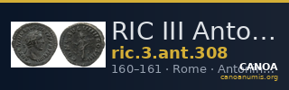 RIC III Antoninus Pius 308 — CANOA